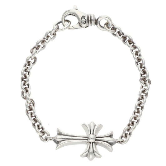 Chrome Hearts Tiny CH Cross Chain Silver Bracelet