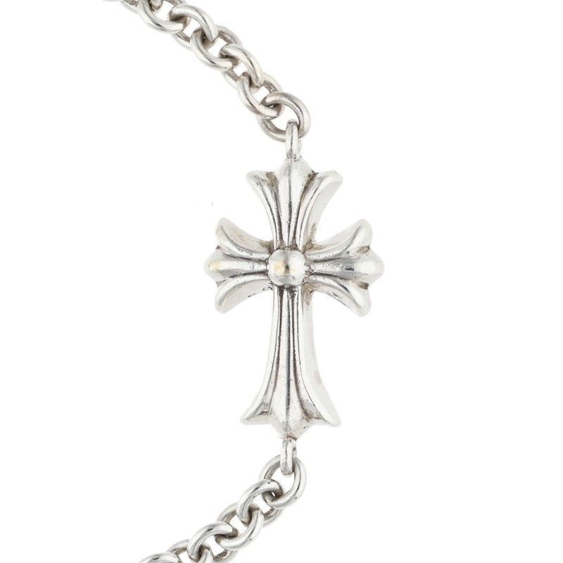 Chrome Hearts Tiny CH Cross Chain Silver Bracelet — view 4