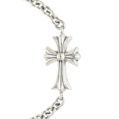 Chrome Hearts Tiny CH Cross Chain Silver Bracelet — view 4