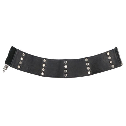 Chrome Hearts Bella Hadid Cross Ball Dagger Zip Leather Choker Necklace — view 3