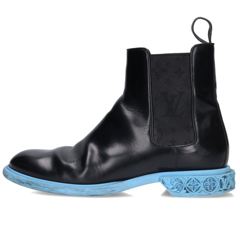 Louis Vuitton Dimension Line Side Gore Monogram Chelsea Boots 7.5