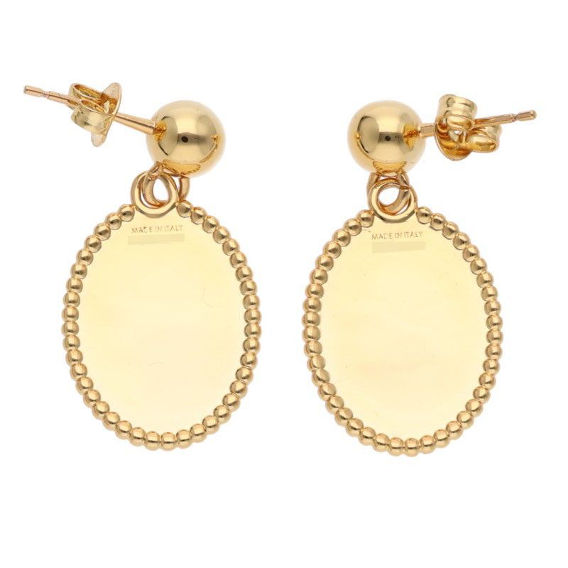 Celine Triomphe Medal Gold Finish Brass Earrings — view 2
