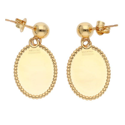 Celine Triomphe Medal Gold Finish Brass Earrings — view 2
