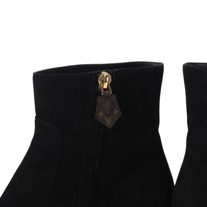 Louis Vuitton Bliss Boots LV Circle Monogram Side Zip Suede Leather Shoes — view 7