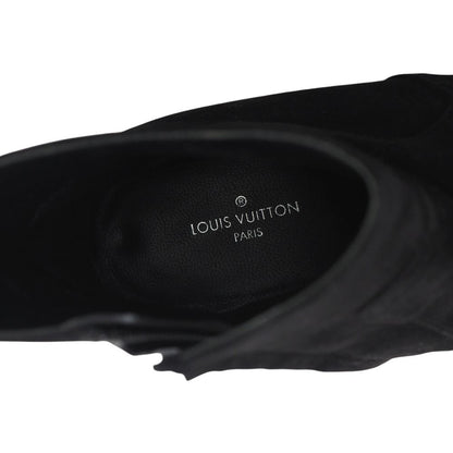 Louis Vuitton Bliss Boots LV Circle Monogram Side Zip Suede Leather Shoes — view 8
