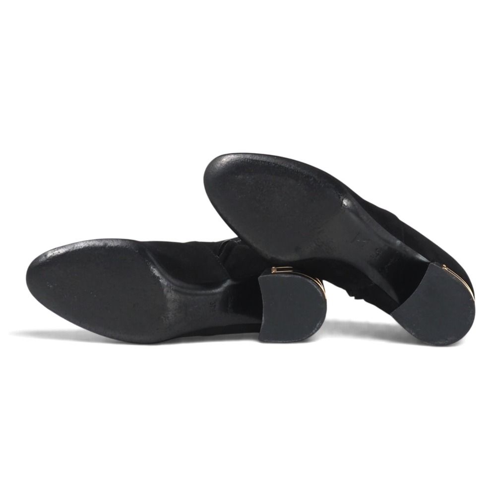Louis Vuitton Bliss Boots LV Circle Monogram Side Zip Suede Leather Shoes — view 5