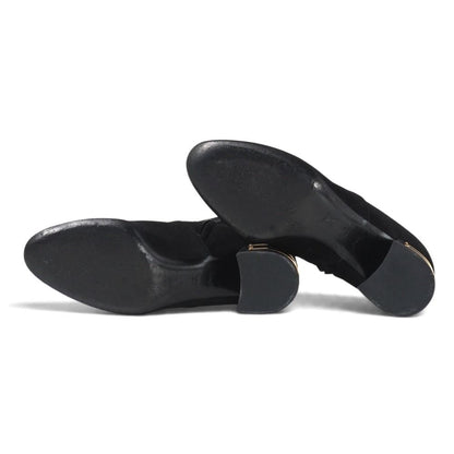 Louis Vuitton Bliss Boots LV Circle Monogram Side Zip Suede Leather Shoes — view 5
