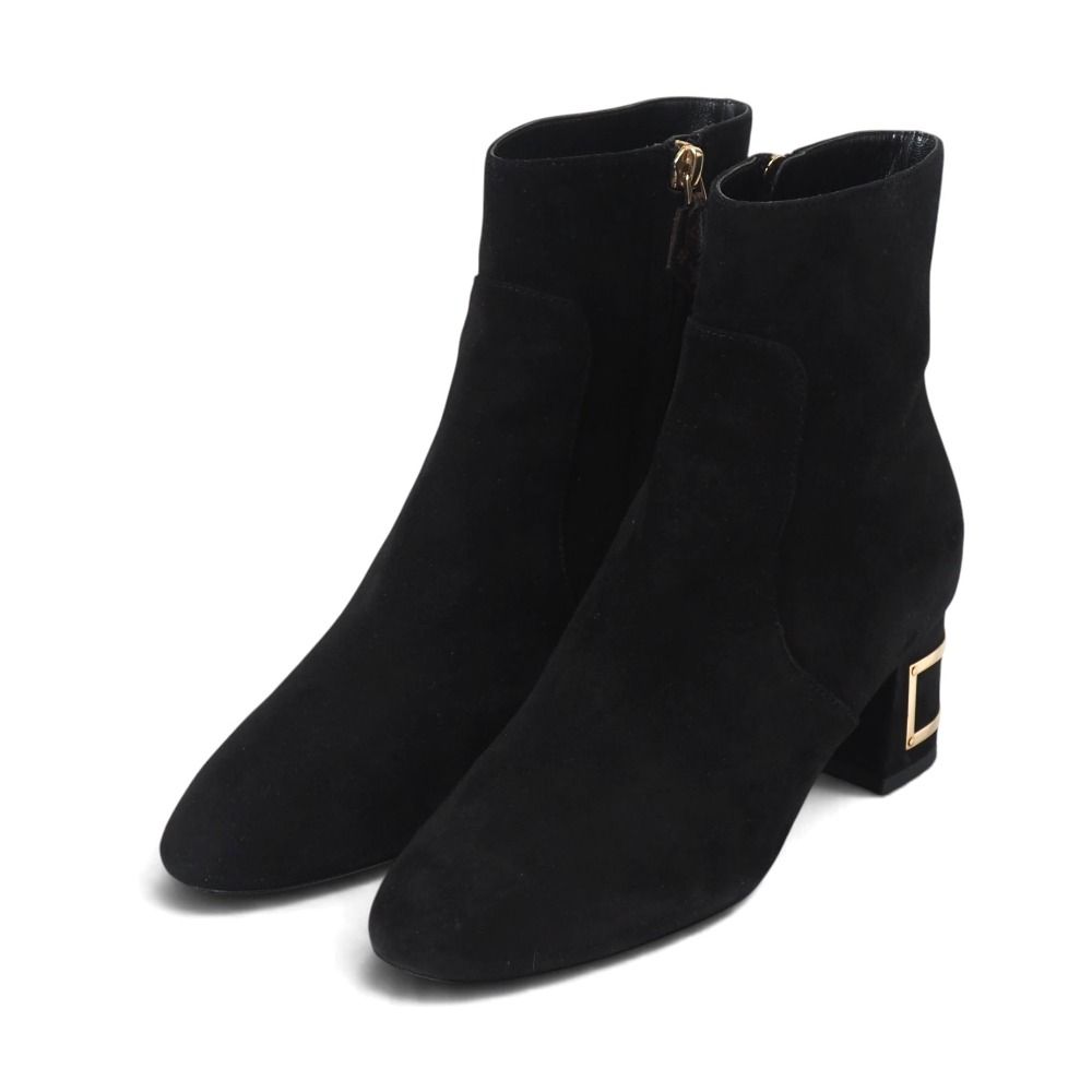 Louis Vuitton Bliss Boots LV Circle Monogram Side Zip Suede Leather Shoes
