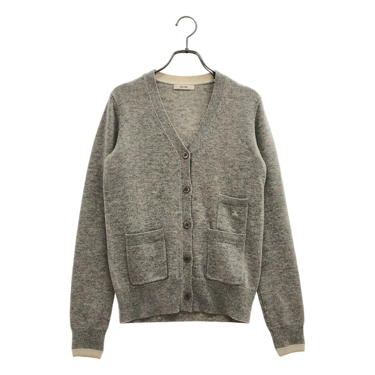 Celine Cashmere Cardigan 2 Gray XS