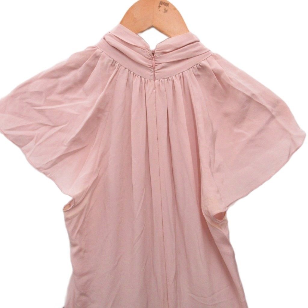Dior Dress Knee-Length Contrast Silk 100% Check Pink Brown 36 — view 5