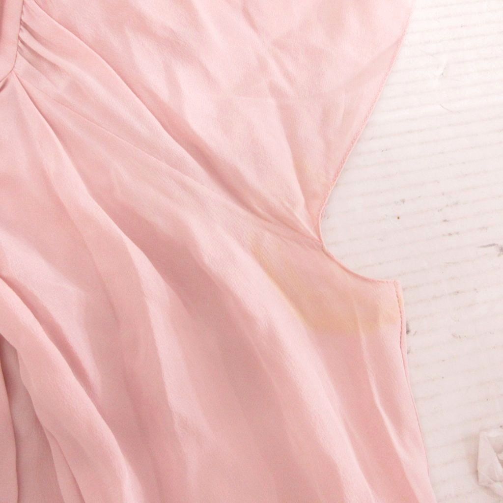 Dior Dress Knee-Length Contrast Silk 100% Check Pink Brown 36 — view 8