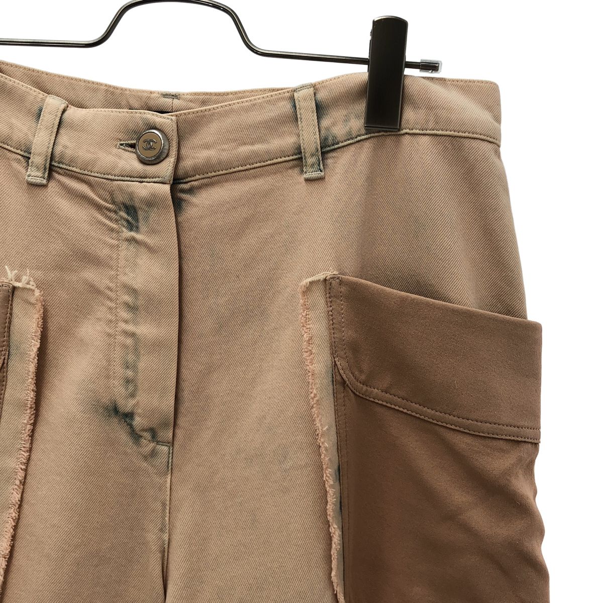 Chanel Big Pocket Denim Pants Pink 38 — view 2