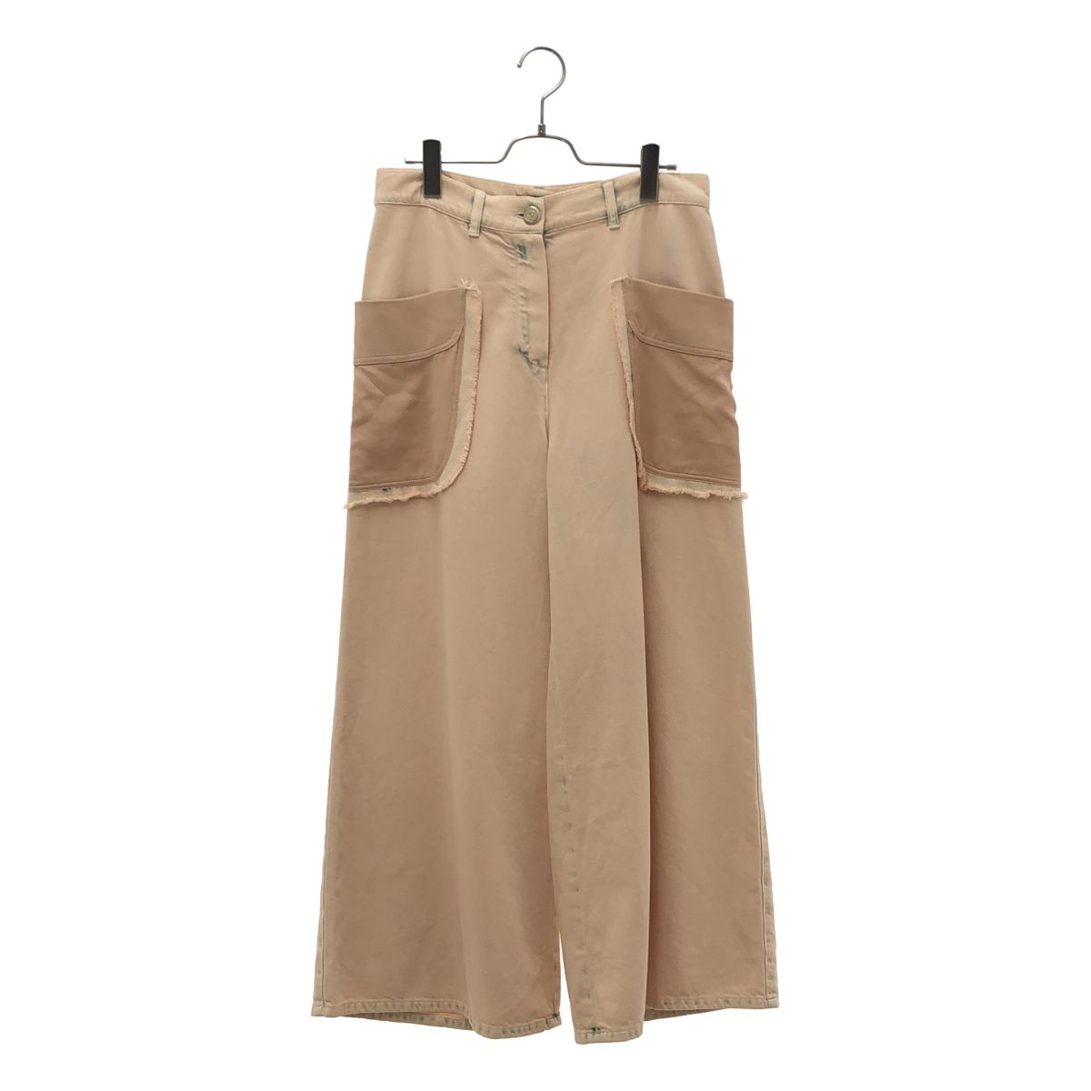 Chanel Big Pocket Denim Pants Pink 38