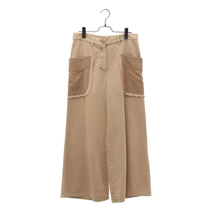 Chanel Big Pocket Denim Pants Pink 38