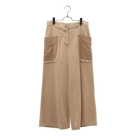 Chanel Big Pocket Denim Pants Pink 38