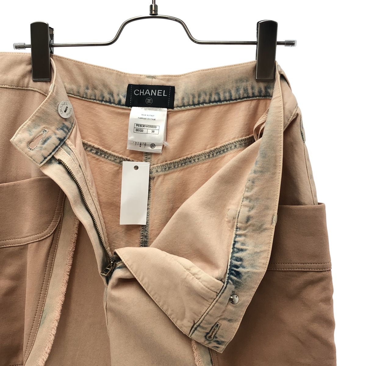 Chanel Big Pocket Denim Pants Pink 38 — view 4