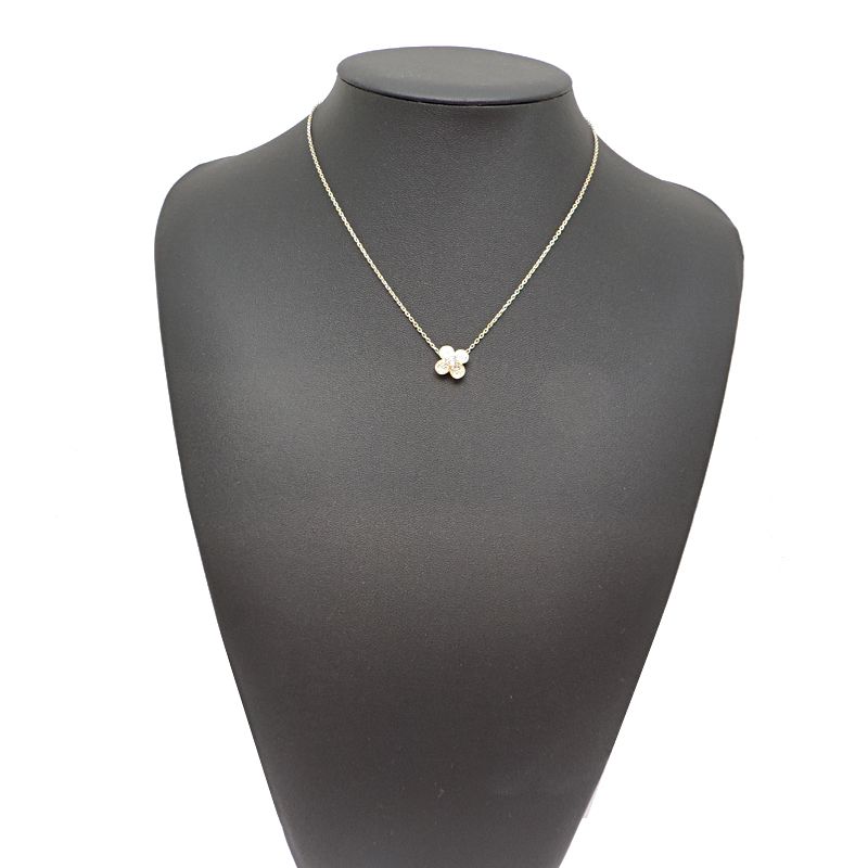 Van Cleef & Arpels Necklace 18K Yellow Gold Diamond Treffle — view 7