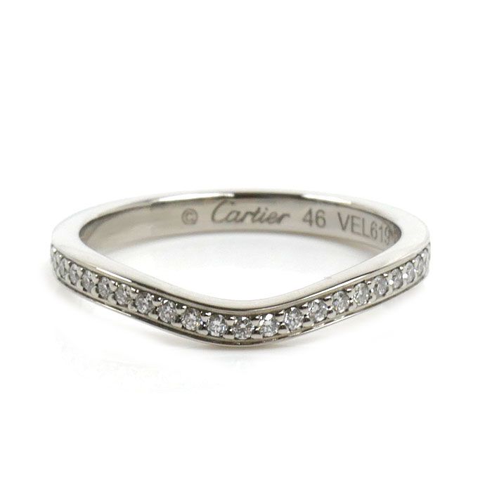 Cartier Platinum Ballerina Curve Ring Diamond — view 3