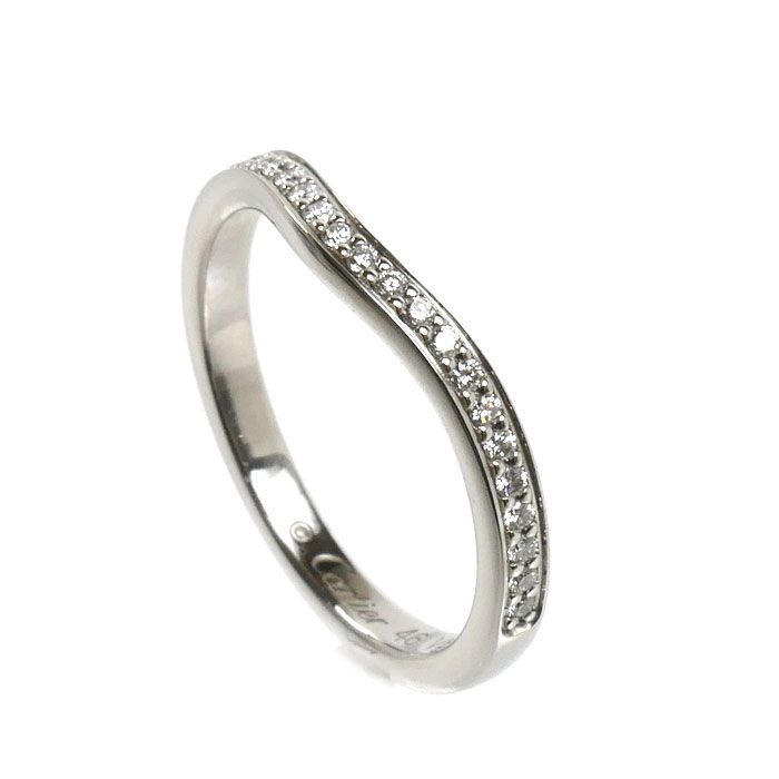 Cartier Platinum Ballerina Curve Ring Diamond — view 2
