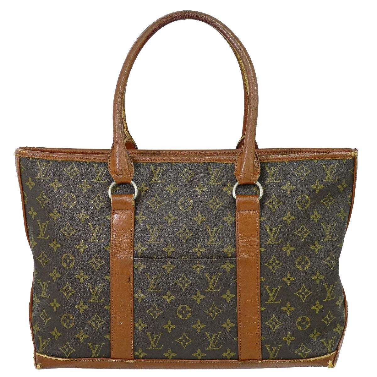 Louis Vuitton LV Sac Weekend PM Monogram Tote Bag Brown
