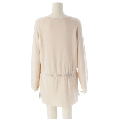 Hermes Mythiques Phoenix Wool Silk Twillaine Belted Knit Tunic Dress Beige — view 4