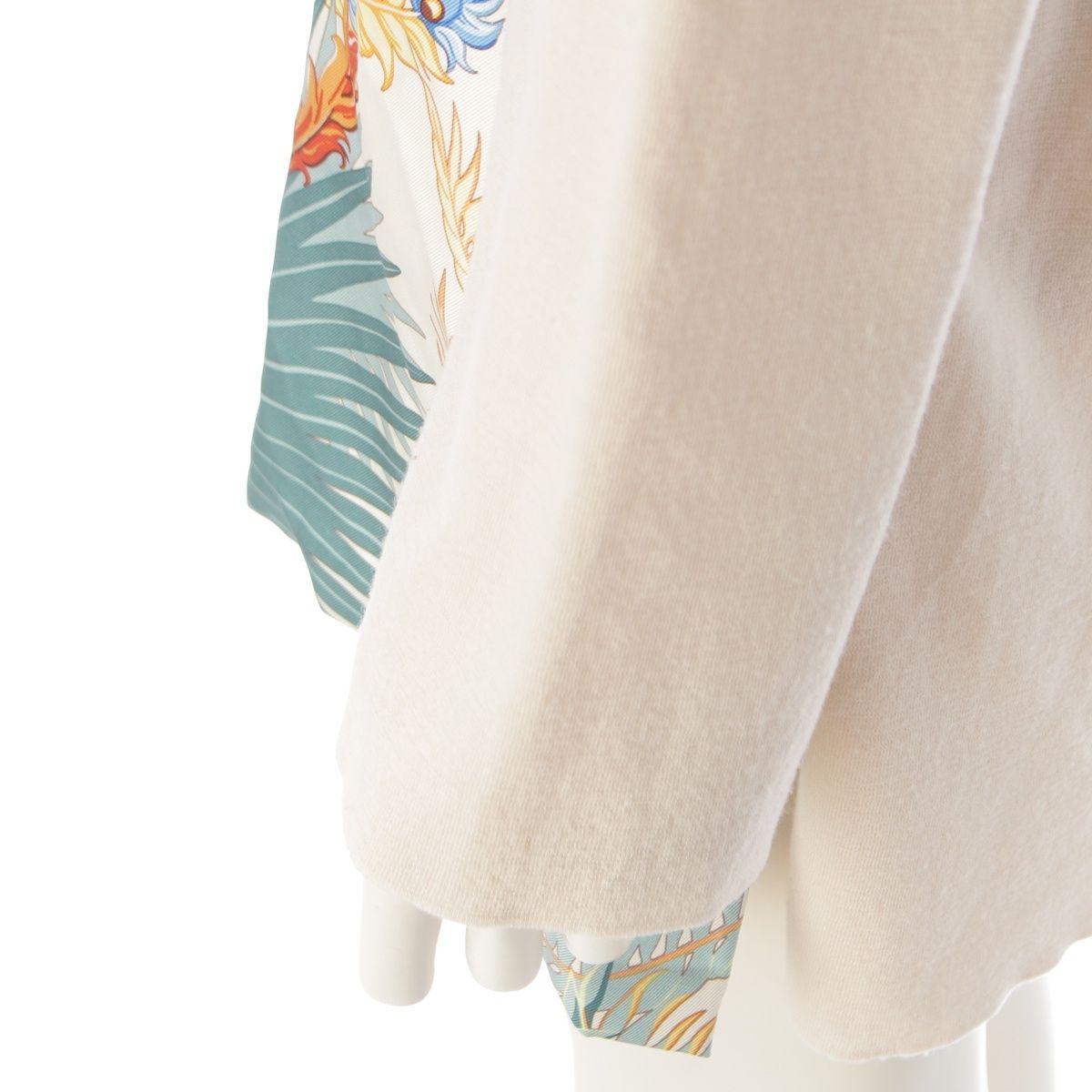 Hermes Mythiques Phoenix Wool Silk Twillaine Belted Knit Tunic Dress Beige — view 7