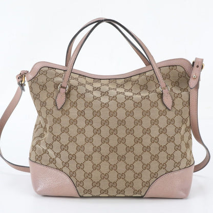 Gucci GG Canvas Bree Leather 2-Way Shoulder Bag Crossbody Hand — view 4