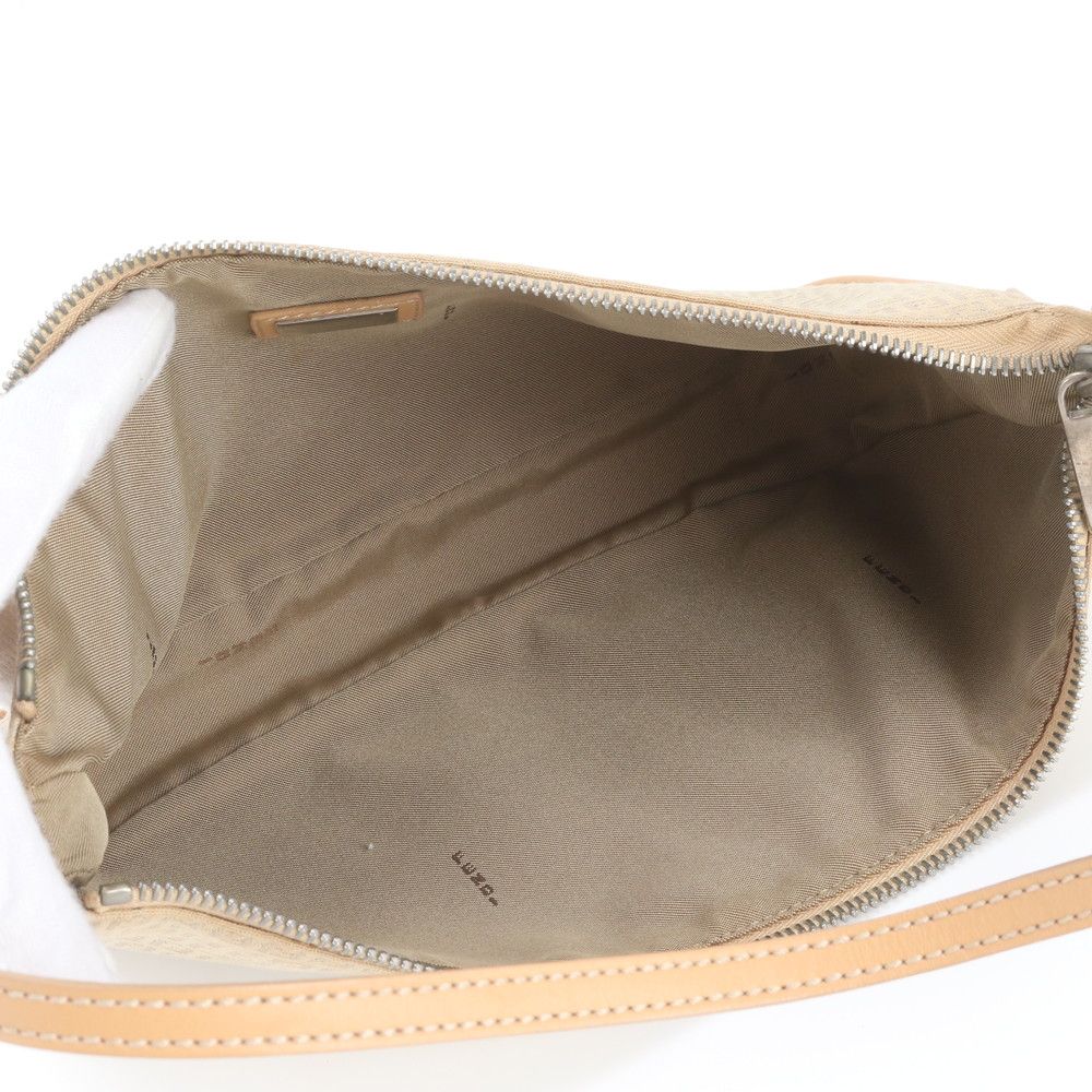 Fendi FF Zucchino Leather Shoulder Bag Pouch — view 7