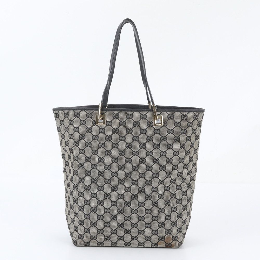 Gucci GG Canvas Leather Tote Bag Shoulder — view 3