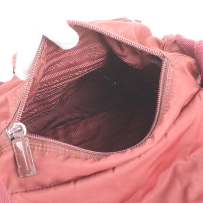 Prada Tessuto Nylon Triangle Logo Leather Shoulder Bag Crossbody Messenger — view 7