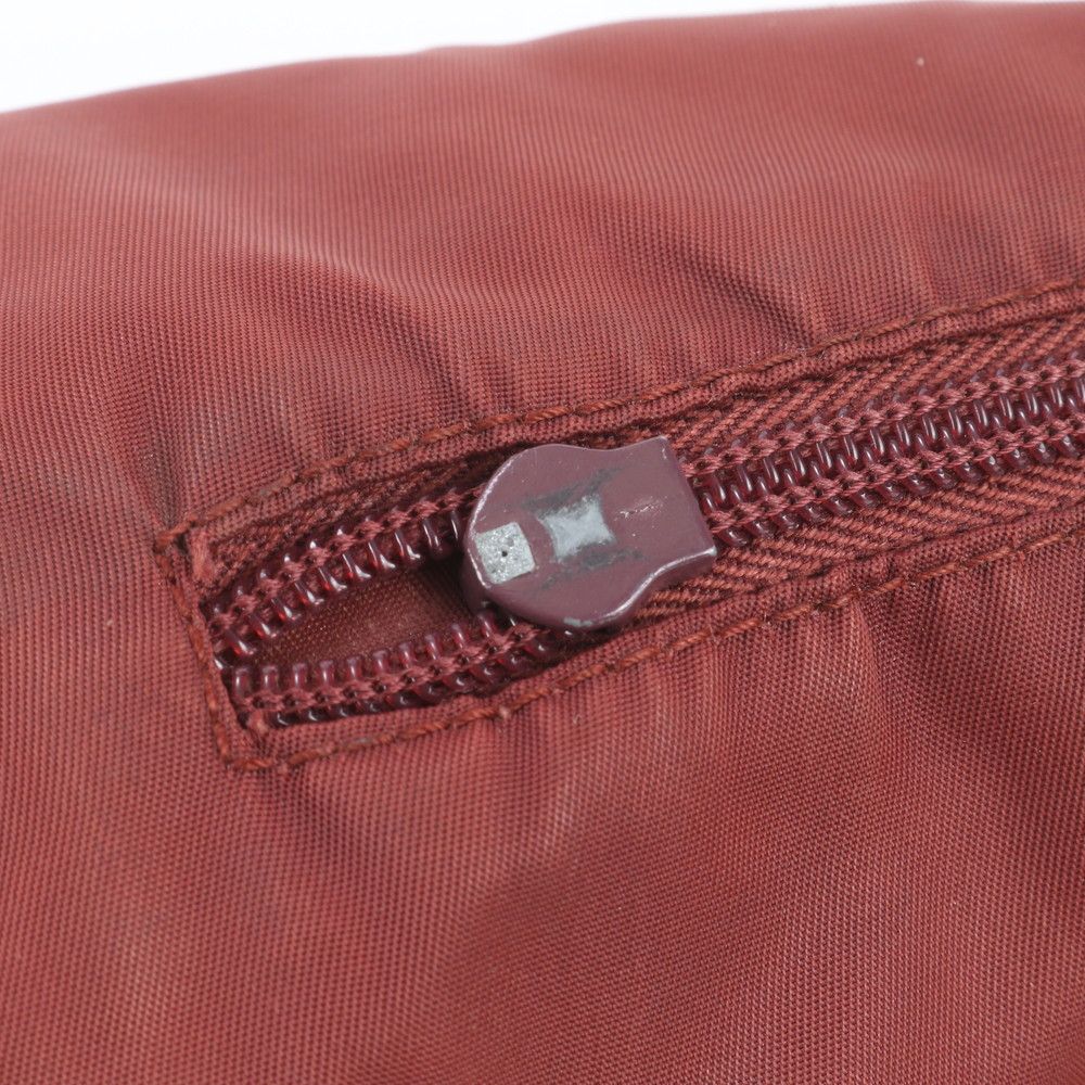 Prada Tessuto Nylon Triangle Logo Leather Shoulder Bag Crossbody Messenger — view 8