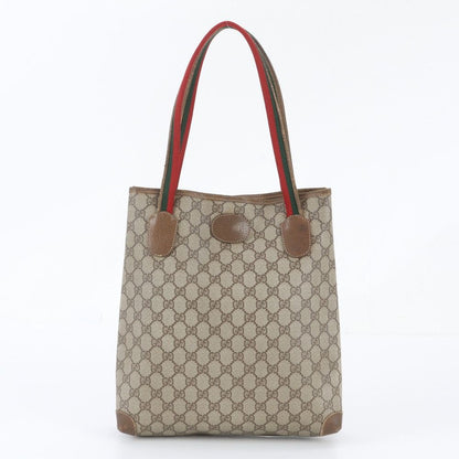 Gucci GG Supreme Sherry Line 002 58 Leather Tote Bag Shoulder