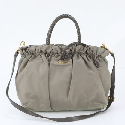 Prada Tessuto Nylon Leather 2-Way Shoulder Bag Crossbody Hand