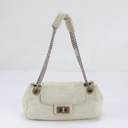 Chanel Boutique 2.55 Perforated Leather Shoulder Bag