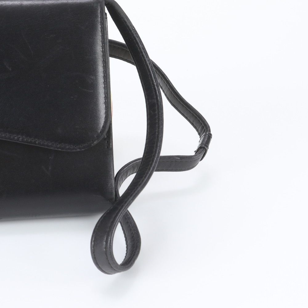 Gucci Vintage Leather Shoulder Bag Tote Black — view 2