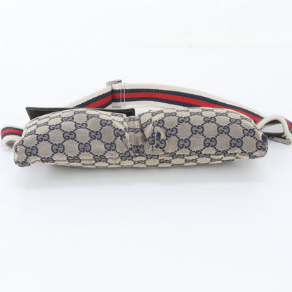 Gucci GG Canvas Leather Belt Bag Body Waist Pouch — view 6