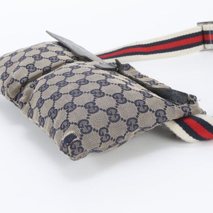 Gucci GG Canvas Leather Belt Bag Body Waist Pouch — view 4