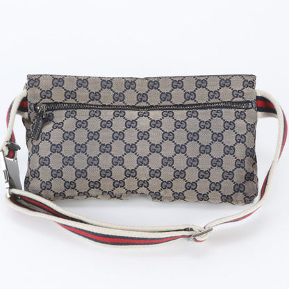 Gucci GG Canvas Leather Belt Bag Body Waist Pouch — view 3