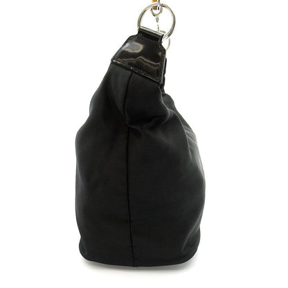 Gucci Bamboo Handbag Nylon Leather Black — view 3