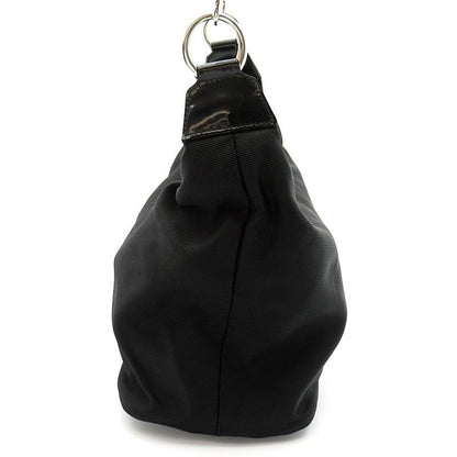 Gucci Bamboo Handbag Nylon Leather Black — view 5