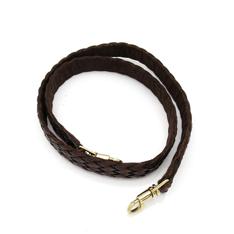 Gucci Straw Bamboo 2-Way Handbag Leather Brown — view 8