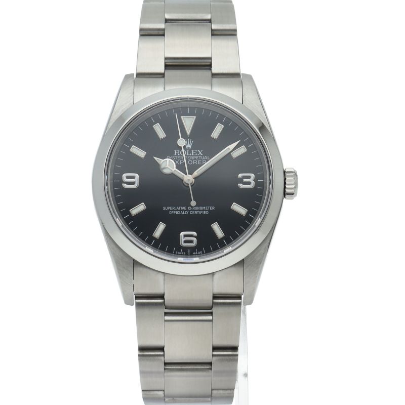 Rolex Explorer 1 SS Watch Black — view 2