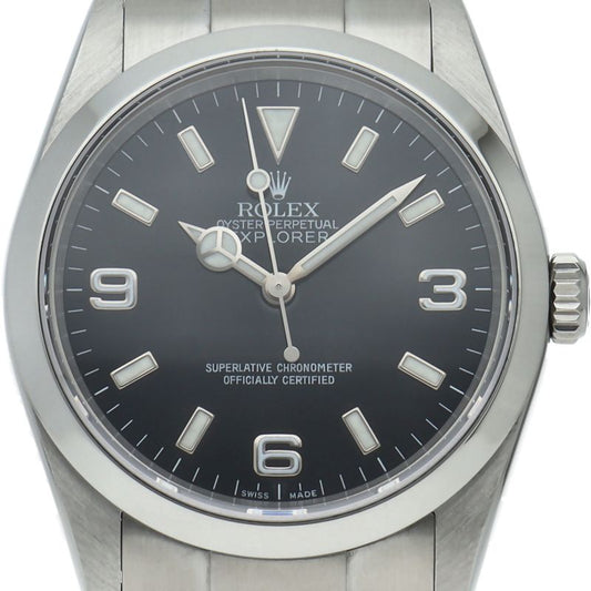 Rolex Explorer 1 SS Watch Black