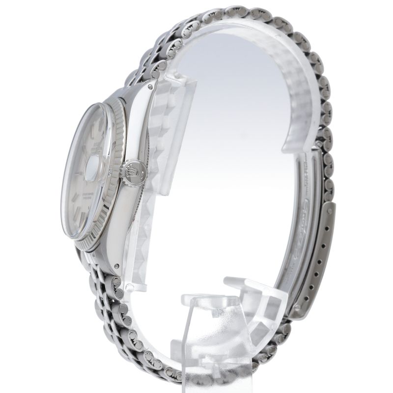 Rolex Datejust Watch Antique 18K White Gold SS Silver — view 3