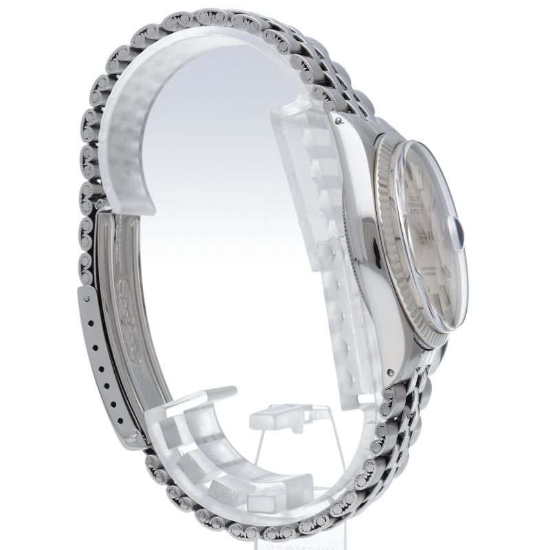Rolex Datejust Watch Antique 18K White Gold SS Silver — view 4