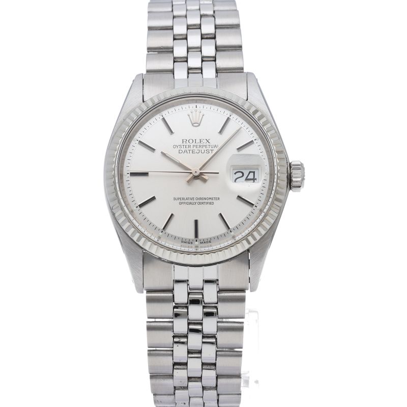 Rolex Datejust Watch Antique 18K White Gold SS Silver — view 2
