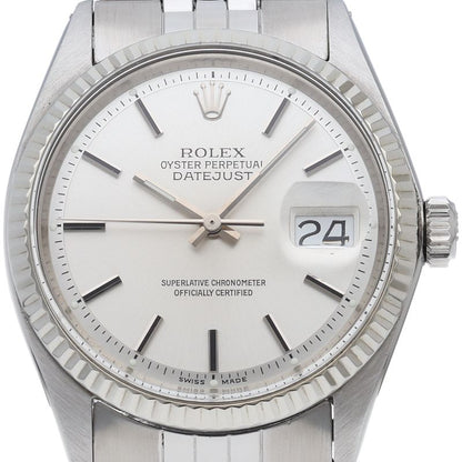 Rolex Datejust Watch Antique 18K White Gold SS Silver