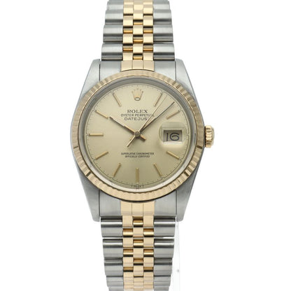 Rolex Datejust Watch 18K Yellow Gold SS Champagne — view 2