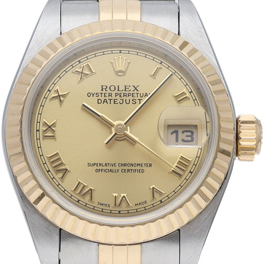 Rolex Datejust Watch 18K Yellow Gold SS Champagne Color 20
