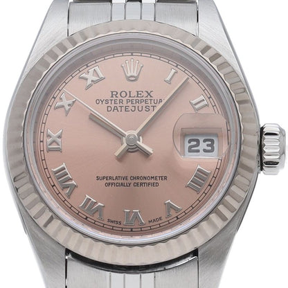 Rolex Datejust Watch 18K White Gold SS Pink